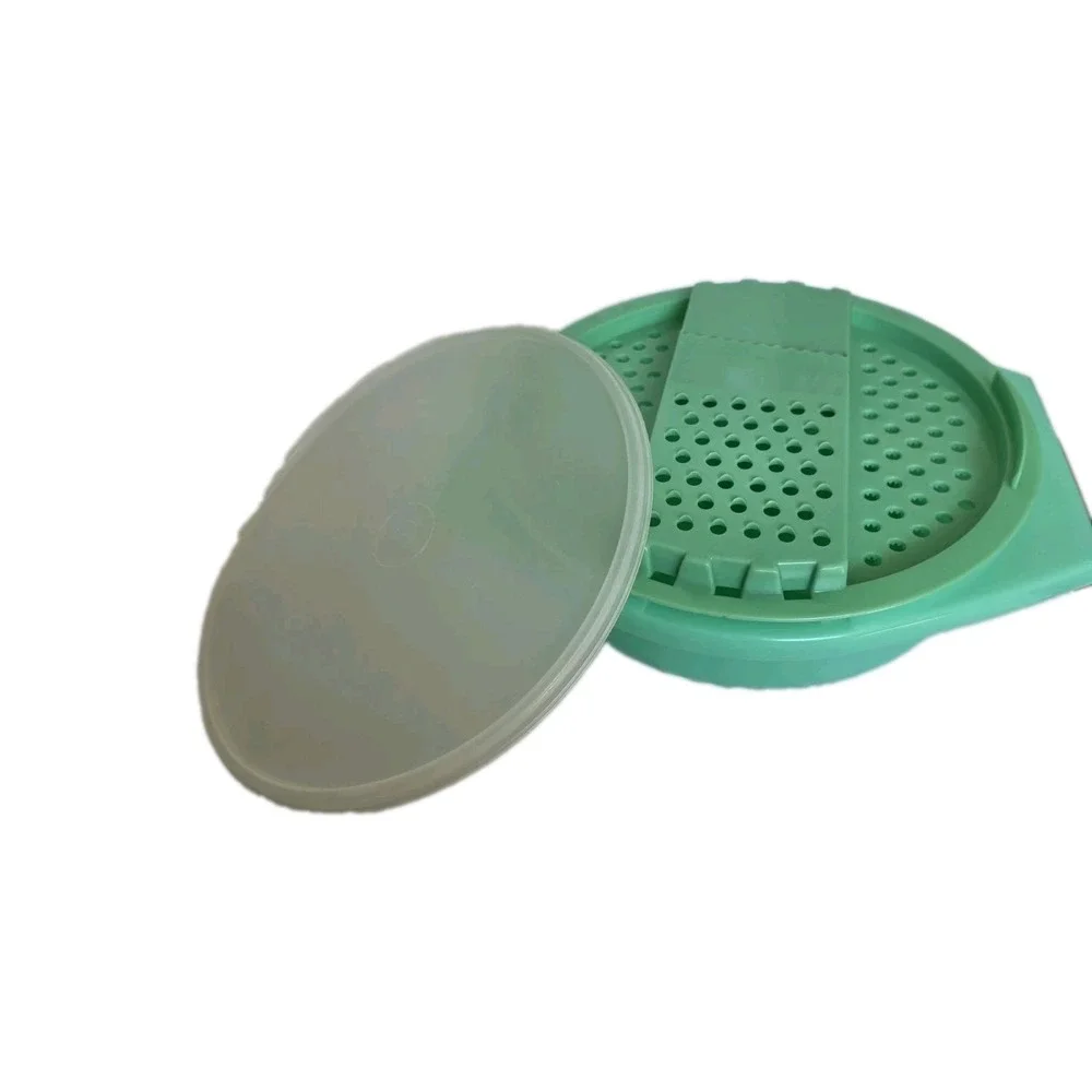 Vintage Tupperware Cheese Grater Bowl Jadeite Green 3 Piece Set